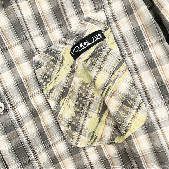 VOLCOM BARMUDA Classic Plaid Shirt - Picture 3 of 5